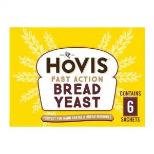 Hovis Fast Action Bread Yeast 6x7g – Halal-certified instant yeast for quick breads & flatbreads