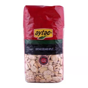 Aytac Split Fava Beans 1kg pack – Halal-certified peeled fava beans for quick Middle Eastern meals