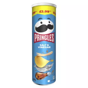 Enjoy the classic taste of Pringles Salt & Vinegar crisps. The perfect crunchy snack for any occasion. Available at halalo.co.uk and Halalo.