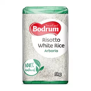 Bodrum Risotto White Rice 1kg pack – Halal-certified short-grain rice for creamy Italian dishes