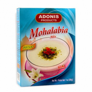 Adonis Mohalabia Mix 200g. Make delicious homemade Mohalabia. Available at halalo.co.uk and Halalo.