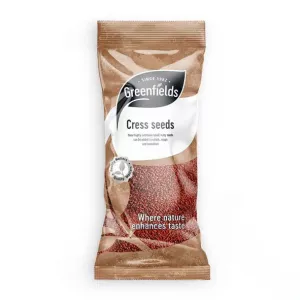 Greenfields Cress Seeds - A superfood packed with vitamins and minerals! Easily grow your own cress for a peppery, crunchy addition to salads, sandwiches, soups, and more.
