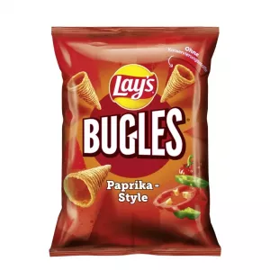 Enjoy the unique shape and flavor of Lay's Bugles Paprika Style chips. A crunchy and flavorful snack for all. Available at halalo.co.uk and Halalo.