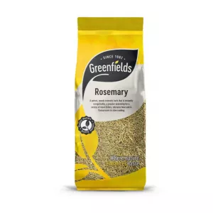 Elevate your cooking with Greenfields Rosemary. This aromatic dried herb adds a distinct piney, woody, and slightly minty flavor to various dishes. Perfect for roasted meats, potatoes, infused oils, and more. Available at halalo.co.uk and Halalo.