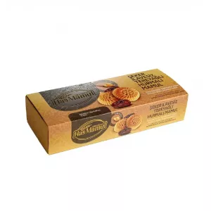 Hasmamül butter date ma'amoul 12pcs - traditional sugar-free Middle Eastern date cookies in box