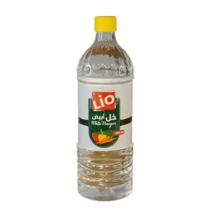 Lio White Vinegar 1L bottle – Halal-certified clear distilled vinegar for cooking and household use