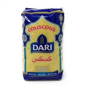 Dari Medium Couscous 500g pack – Halal-certified wheat semolina for Moroccan-style dishes