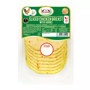 Istanbul Sliced Chicken Breast with Herbs Halal Deli Meat UK