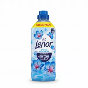 Lenor Fabric Conditioner bottle with blue floral design