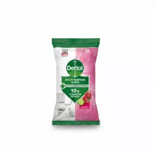 Pack of Dettol Multi Purpose Wipes with Pomegranate and Lime Splash fragrance