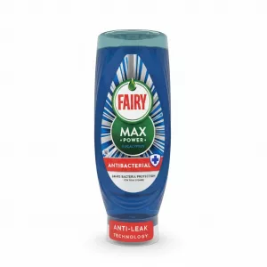 Fairy Max Power antibacterial dishwashing liquid bottle front