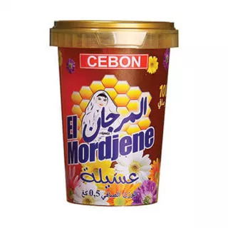 Cebon Miel El Mordjen Assila 500g – natural sugar honey ideal for sweetening tea, desserts, and baking. Available at halalo.co.uk and Halalo.