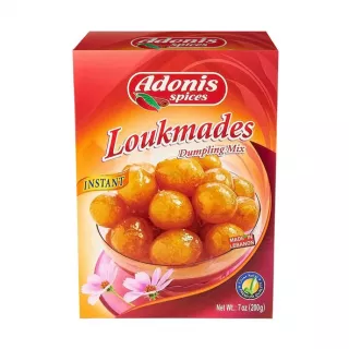 Adonis Loukmades Sweet Dumpling Mix 200g. Make delicious Loukmades at home. Available at halalo.co.uk and Halalo.