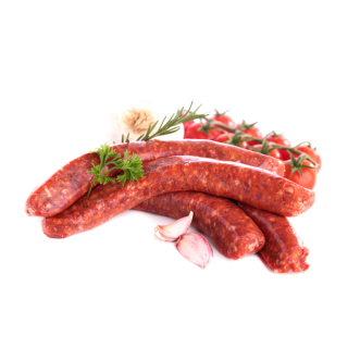 Fresh halal Merguez sausages 500g - authentic North African spiced lamb sausages for grilling