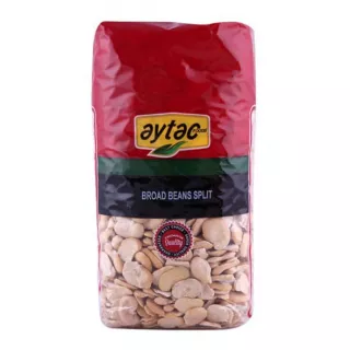 Aytac Split Fava Beans 1kg pack – Halal-certified peeled fava beans for quick Middle Eastern meals