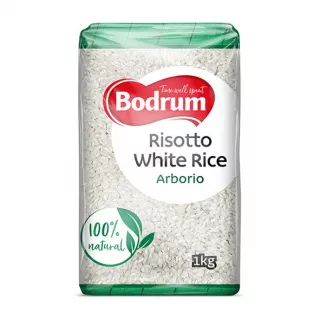 Bodrum Risotto White Rice 1kg pack – Halal-certified short-grain rice for creamy Italian dishes