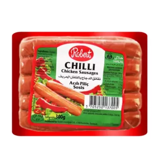 Robert Chilli Chicken Sausages 300g | halalo.co.uk