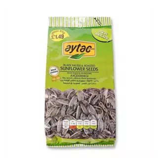 Aytac Roasted Salted Black Sunflower Seeds 250g | halalo.co.uk