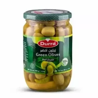 Durra Green Olives Stuffed With Peppers 650g | halalo.co.uk