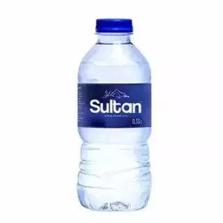 Stay hydrated on the go with Sultan Natural Spring Water. Refreshing, pure, and convenient in a 330ml bottle. Available at halalo.co.uk and Halalo.