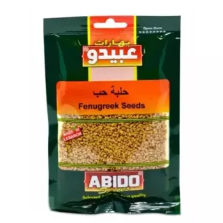 Abido Fenugreek Seeds 100g. Aromatic fenugreek seeds for cooking and baking. Add unique flavour and aroma. Available at halalo.co.uk and Halalo.
