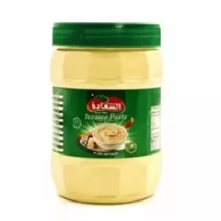 Alsaadah Sesame Paste 350g. High-quality sesame paste (tahini) for cooking and baking. Available at halalo.co.uk and Halalo.