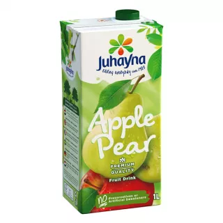 Juhayna Apple & Pear Juice is a refreshing and delicious blend of apple and pear juices. It is a natural source of vitamins and minerals, and it is free of preservatives and added sugar. Available at halalo.co.uk and Halalo.