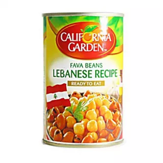 California Garden Fava Beans Lebanese Recipe 400g. Authentic Lebanese-style fava beans. Available at halalo.co.uk and Halalo.
