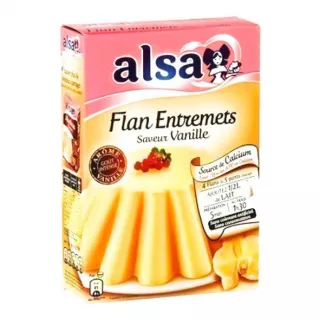 Alsa Flan Entremets Vanilla 192g - creamy, instant vanilla flan mix for delicious desserts. Easy to prepare, perfect for any occasion. Available at halalo.co.uk and Halalo.