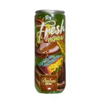 Fresh Pistachio Drink Dubai Edition 330ml - creamy pistachio-flavored beverage for a unique refreshment. Available at halalo.co.uk and Halalo.