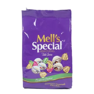Mell's special caramel and coconut chocolate 500g - premium halal Middle Eastern confectionery in gift bag