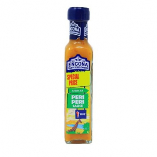 Encona African Peri-Peri Sauce 142ml bottle – Halal-certified medium-hot chili sauce with African bird's eye peppers
