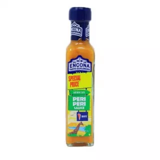 Encona African Peri-Peri Sauce 142ml bottle – Halal-certified medium-hot chili sauce with African bird's eye peppers
