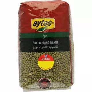 Aytac Green Mung Beans 1kg pack – Halal-certified whole green mung beans for sprouting and cooking