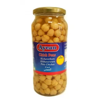Aycan Chick Peas 580g can – premium halal-certified garbanzo beans for hummus and curries
