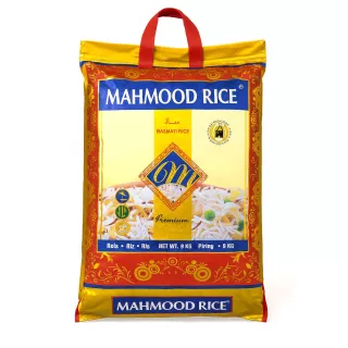 Mahmood Rice Basmati Sella Rice 4.5kg. Long grain basmati sella rice for delicious meals. Available at halalo.co.uk and Halalo.