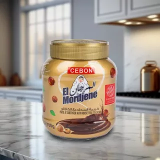 Cebon El Mordjene Chocolate Hazelnut Cream Spread 700g – rich and creamy chocolate hazelnut spread perfect for breakfasts, desserts, and snacks. Available at halalo.co.uk and Halalo.