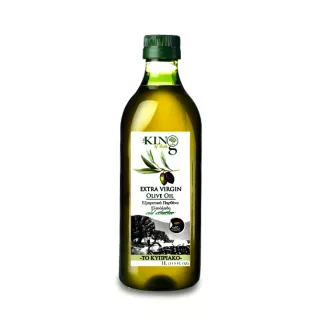 The King of Olives Extra Virgin Olive Oil bottle – premium cold-pressed olive oil available at Halalo UK