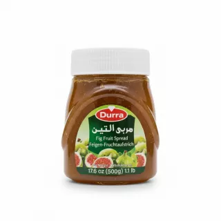Jar of Durra Fig Fruit Spread front label showing product and brand