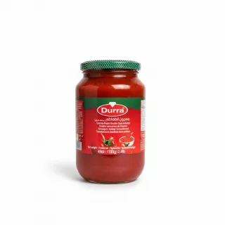 Jar of Durra double concentrated tomato paste front view