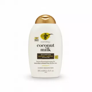 OGX Coconut Milk hydrating shampoo bottle front view