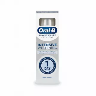 Oral-B Pro 3D White Clinical Intensive Whitening toothpaste box front
