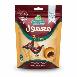 Halwani Bros Maamoul Mini Cookie Dates resealable bag packaging