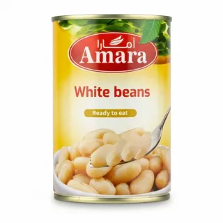 Can of Amara white beans ready to eat