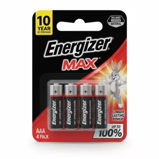 Energizer Max AAA battery pack front view