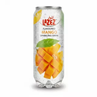 Lazez Mango flavoured sparkling drink front view