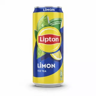 Lipton Lemon Ice Tea 330ml can front view