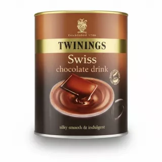 Tin of Twinings Swiss chocolate drink cocoa powder