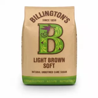 Package of Billington's Light Brown Soft Sugar front view