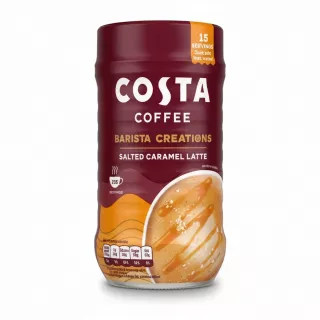 Costa Coffee Barista Creations Salted Caramel Latte jar front view